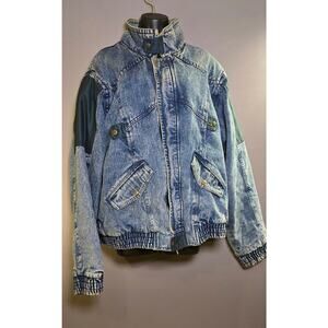 Vintage 90's Eagle's Ridge Multi-Print Denim Bomber, L